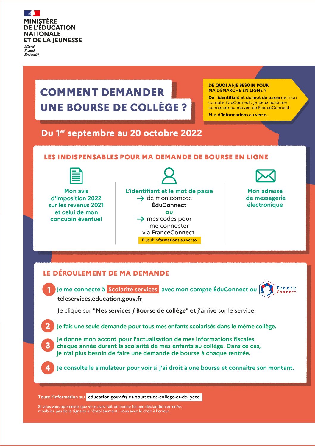 BOURSE DE COLLEGE 2022-2023